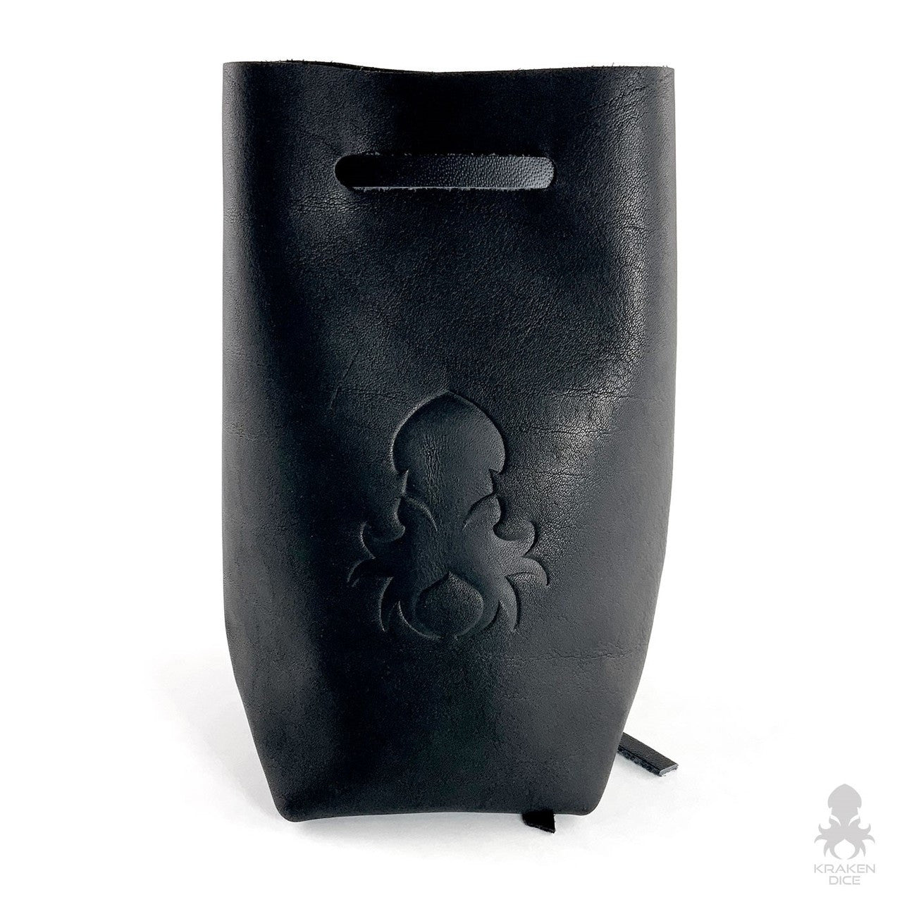 Freestanding Large Dice Bag In Black Leather